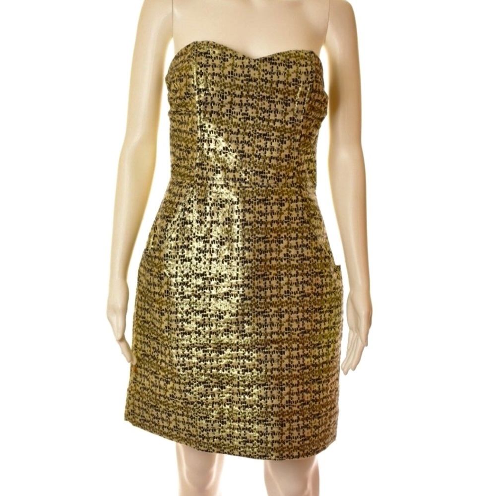 H&M dress. Size 4. Color gold.